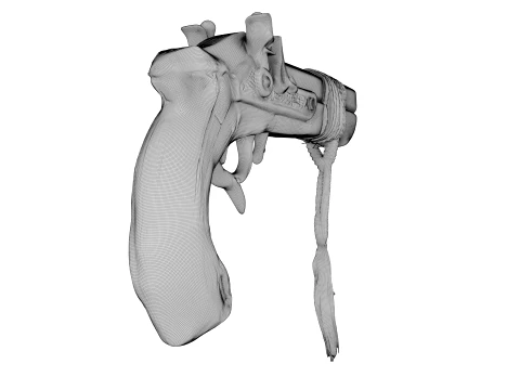 Wooden Pistol 3D Model
