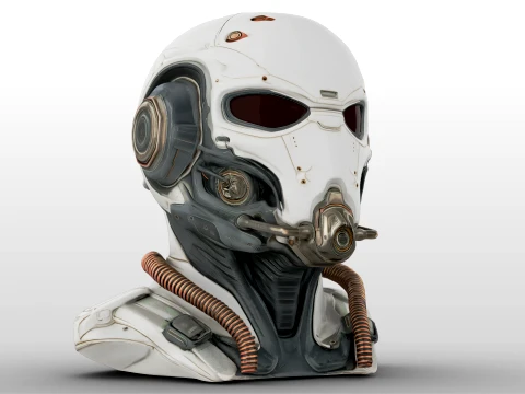 Cosmic Scifi Helmet 3D Model
