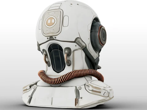 Cosmic Scifi Helmet 3D Model