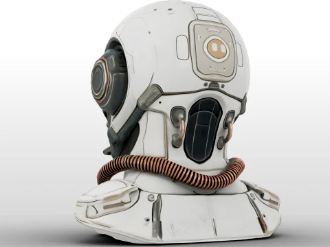 Cosmic Scifi Helmet 3D Model