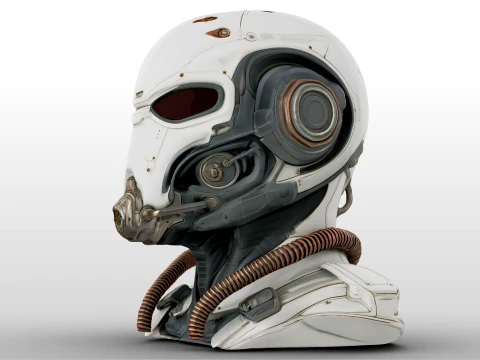 Cosmic Scifi Helmet 3D Model
