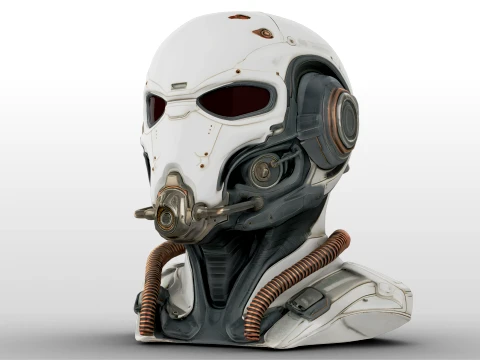 Cosmic Scifi Helmet 3D Model