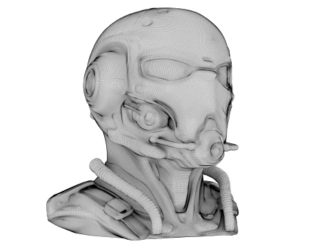 Cosmic Scifi Helmet 3D Model
