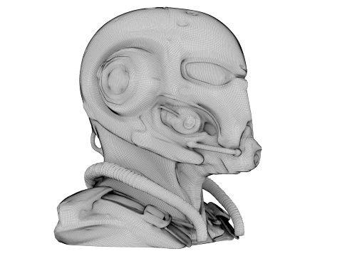 Cosmic Scifi Helmet 3D Model