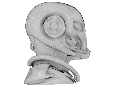 Cosmic Scifi Helmet 3D Model