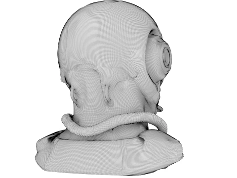 Cosmic Scifi Helmet 3D Model