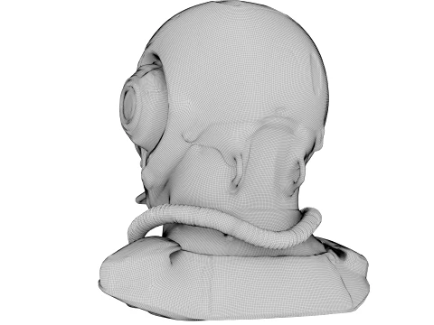 Cosmic Scifi Helmet 3D Model