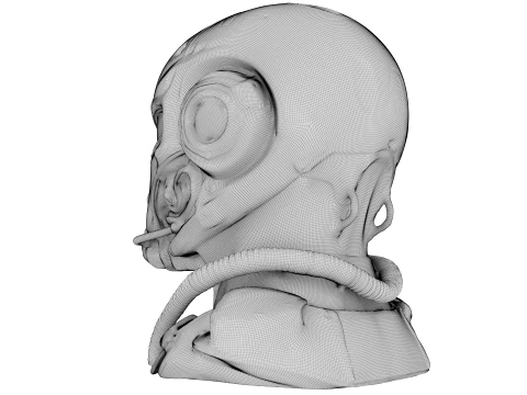 Cosmic Scifi Helmet 3D Model