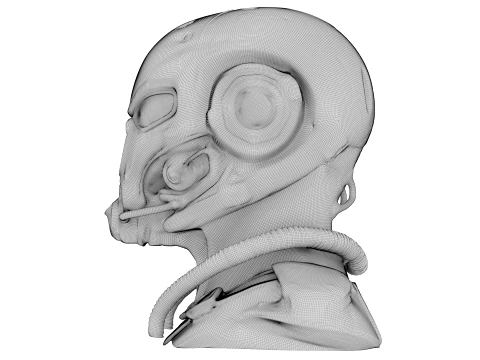 Cosmic Scifi Helmet 3D Model