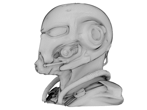 Cosmic Scifi Helmet 3D Model