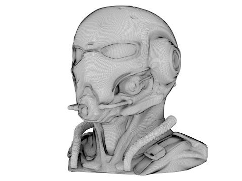 Cosmic Scifi Helmet 3D Model