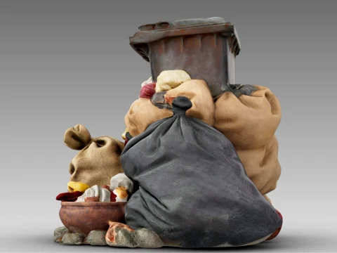 A Pile of Garbage 3D Model