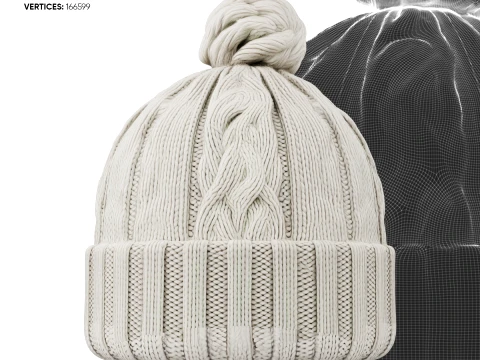 Beanie Hat Knit Cap 3D Model