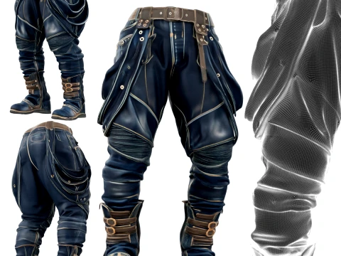 Paar Jeans 3D Modell