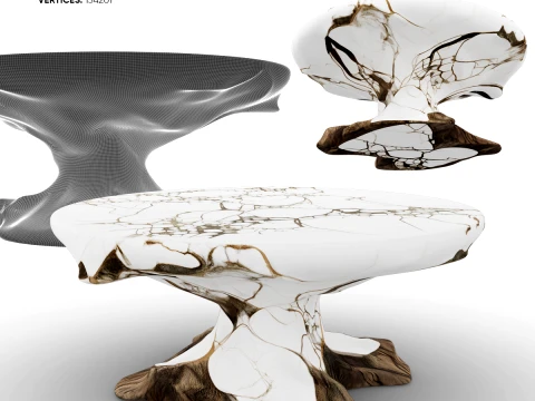 Marble Table 3D Model