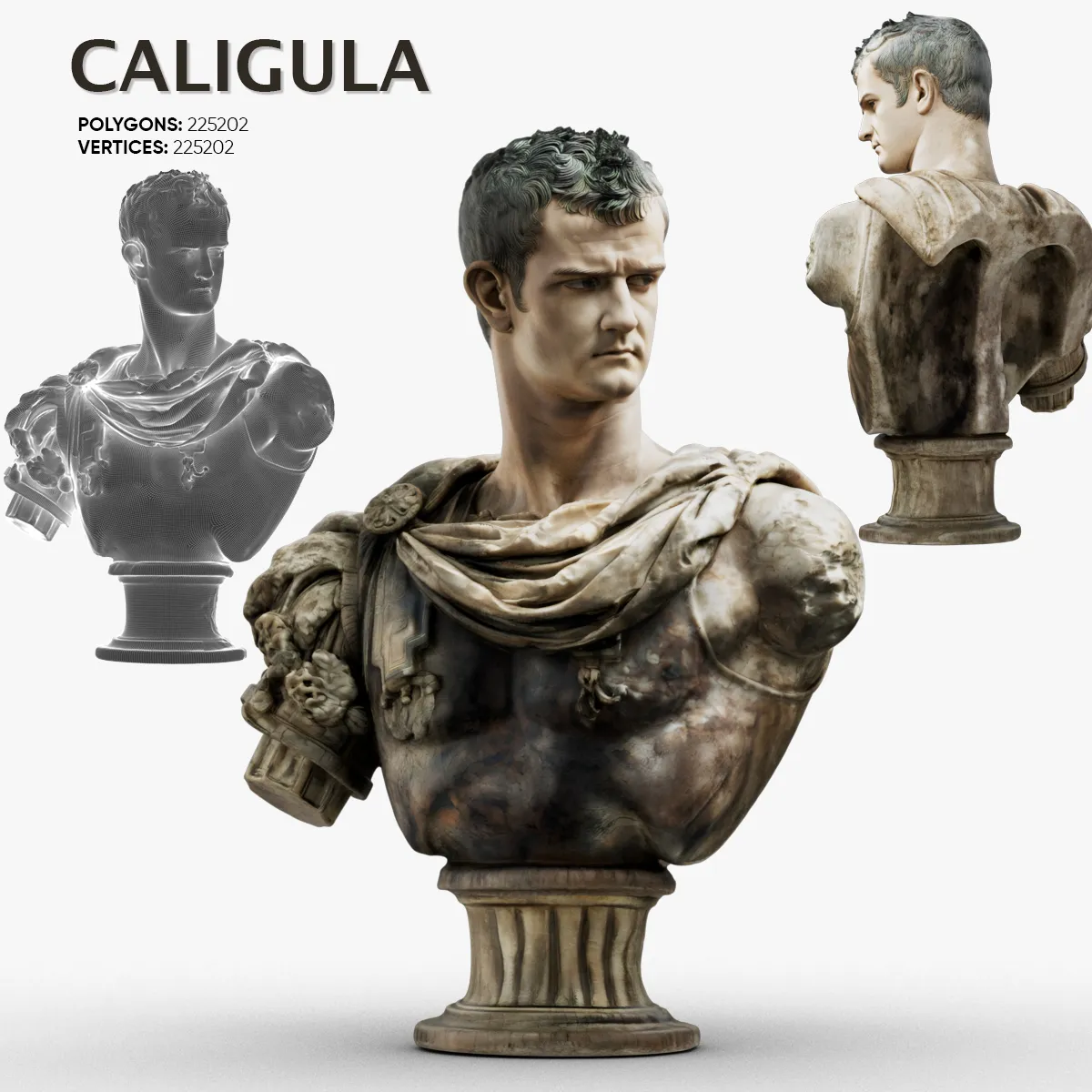 Caligula 3D Model .c4d .max .obj .3ds .fbx .stl .blend
