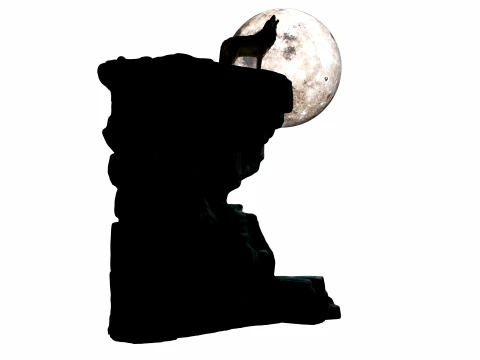 Howling Wolf 3D Model