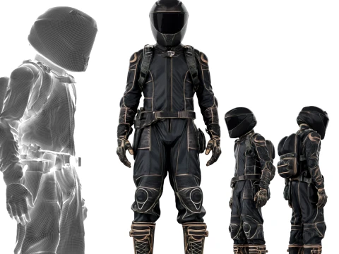 Motorcycle Rider 3D Model