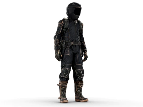 Motorcycle Rider 3D Model