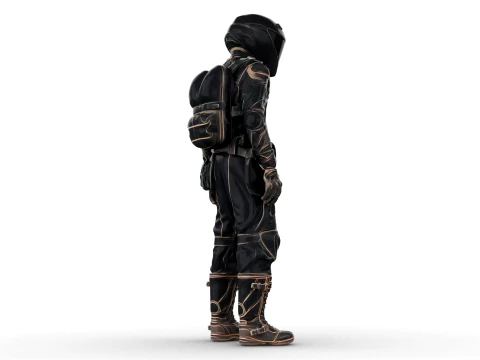 Motorcycle Rider 3D Model