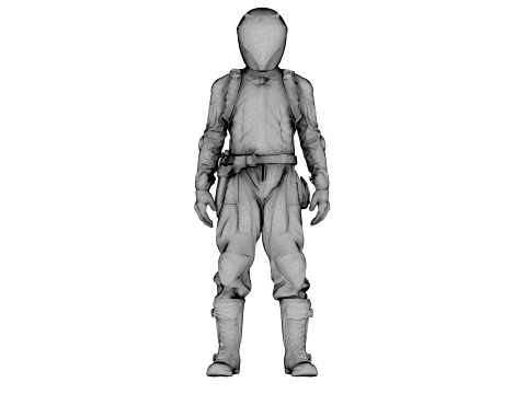 Motorcycle Rider 3D Model