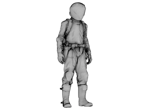 Motorcycle Rider 3D Model