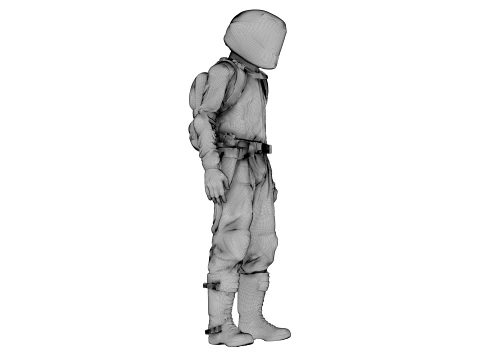 Motorcycle Rider 3D Model