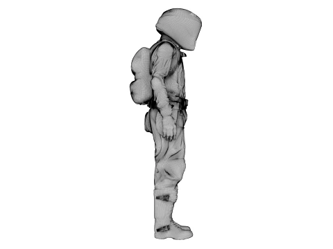 Motorcycle Rider 3D Model