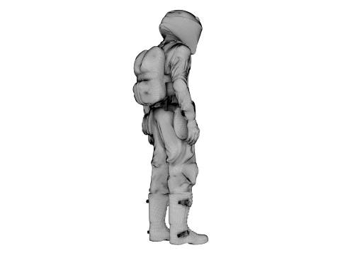 Motorcycle Rider 3D Model