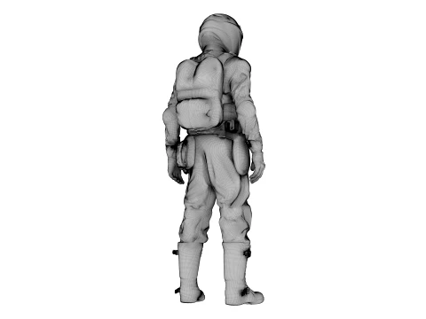 Motorcycle Rider 3D Model
