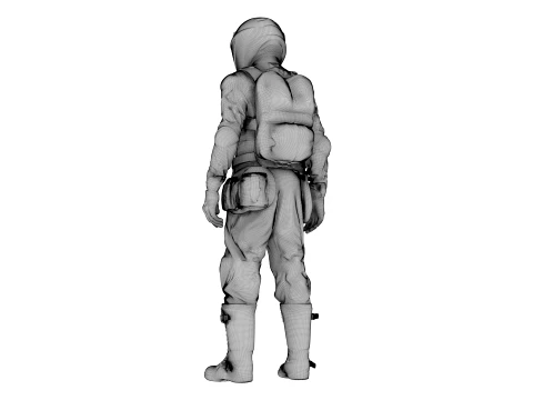 Motorcycle Rider 3D Model