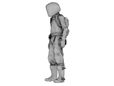 Motorcycle Rider 3D Model