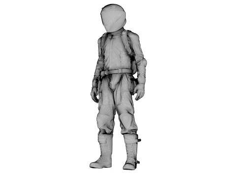 Motorcycle Rider 3D Model