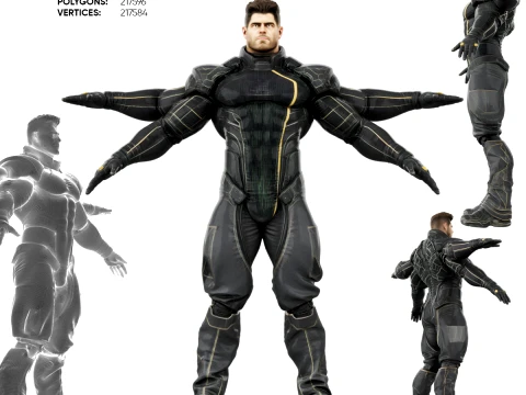 Quadra Arm Sentinel character 3D Model