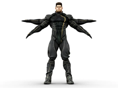 Quadra Arm Sentinel character 3D Model