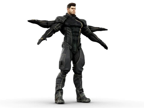 Quadra Arm Sentinel character 3D Model