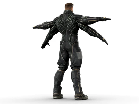 Quadra Arm Sentinel character 3D Model
