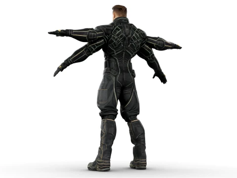 Quadra Arm Sentinel character 3D Model