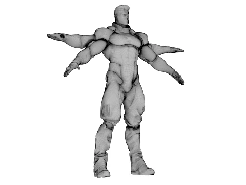Quadra Arm Sentinel character 3D Model