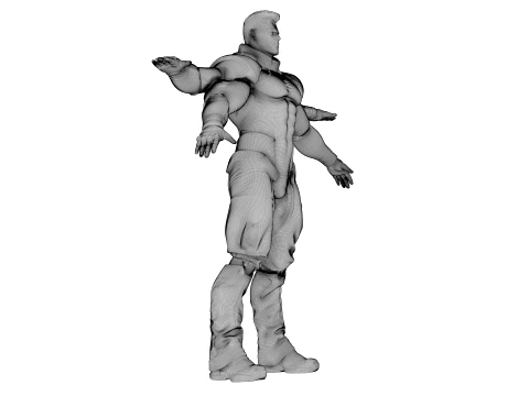 Quadra Arm Sentinel character 3D Model