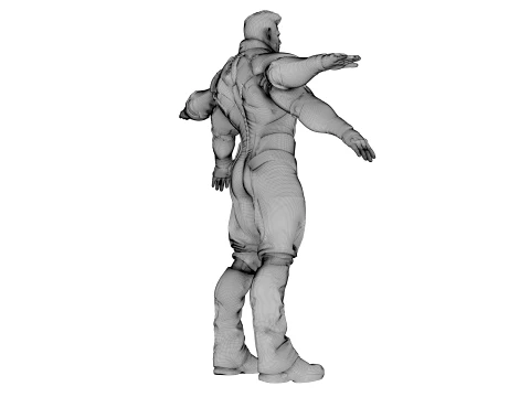 Quadra Arm Sentinel character 3D Model