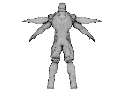 Quadra Arm Sentinel character 3D Model