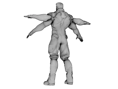 Quadra Arm Sentinel character 3D Model