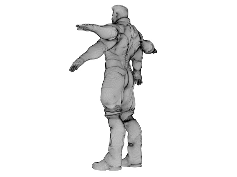Quadra Arm Sentinel character 3D Model