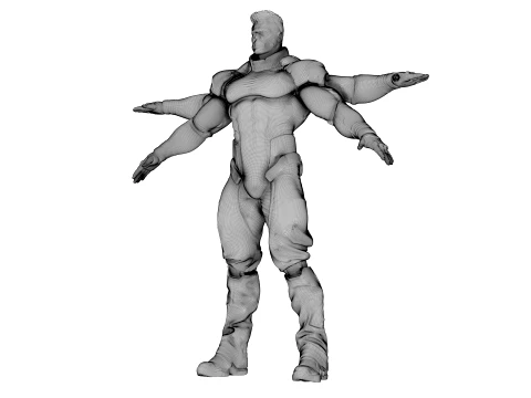 Quadra Arm Sentinel character 3D Model