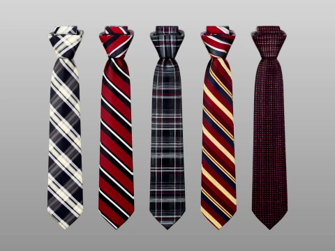 Tie Collection A 3D Model