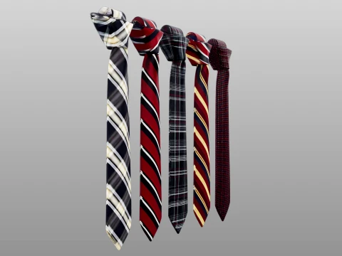 Tie Collection A 3D Model