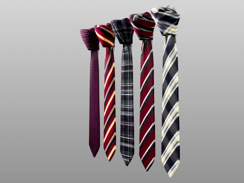 Tie Collection A 3D Model