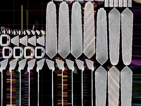 Tie Collection B 3D Model