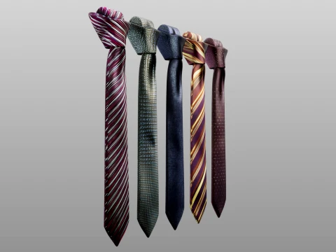 Tie Collection B 3D Model